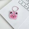 Chaveiro de acrílico Ruby Starch Intestino Bead Chain Dupla Camada Anime Desenho Animado Pingente Periférico Chaveiro Anel