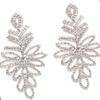 Pendientes de hojas geométricas con diamantes de imitación de AliExpress, tendencia de temperamento, pendientes exagerados con diamantes, pendientes europeos y americanos.