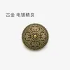 Botões Redondos Florais de Metal Dourado Antigo Botões Modernos para Jaqueta Terno Casaco Suéter Pele Botões Decorativos