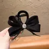Pinza para el pelo de lazo de cinta con pedrería, pinza elegante y versátil para recogidos a medias, horquilla para recogidos.
