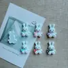 Conejo Miffy con Bufanda Brillante Accesorios de Resina para Manualidades Funda de Teléfono Charms para Zapatos Parche para Coleta Materiales