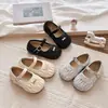 2026 Nuevos Zapatos de Princesa Estilo Coreano para Niñas para Combinar con Vestidos, Mocasines Plateados Infantiles, Zapatos para Bebé Niña