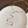 Pendientes Ovalados Geométricos Incrustados con Diamantes Vintage y Collar, Cadena para Clavícula de Lujo Ligero de Nicho, Juego de Joyería Retro