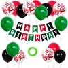 Set de Globos con Banderín de Cola de Pez Feliz Cumpleaños Transfronterizo Decoración de Fiesta para Pared de Fondo Infantil Arreglo de Cumpleaños