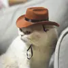 Sombrero de Vaquero Occidental Sombrero de Gato Perro Genial Accesorios para Perros Pequeños Cubrecabezas Británico de Pelo Corto Accesorios Divertidos para Fotos de Mascotas