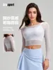 Nueva Ropa de Yoga de Malla para Mujer, Conjunto de Dos Piezas para Deporte y Pilates, Top de Fitness Fresco de Malla con Borde Enrollado y Sensación de Piel Desnuda con Mangas Largas