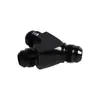 Adaptador en T para Tubería de Aceite de Modificación de Coche Transfronterizo Junta de Aluminio Tipo Y Adaptador de Enfriamiento de Aceite Negro An4-An10