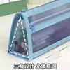 Estojo de lápis de malha transparente, bolsa de armazenamento de material escolar tridimensional de camada dupla espessada, bolsa de material escolar moderna estilo japonês, pode ser levada para a sala de exame