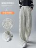 Calças Largas Tie-dye Outono 2024 Calças Sujas Cintura Alta Dagging Slim Plus Size Casual Retas Soltas Calças de Chão Femininas