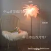 Atacado de fábrica hall quarto com prateleira pena de avestruz luminária de chão luminária de atmosfera luxo leve guia de casamento poste de luz de rua