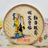 Pá de lixo pintada à mão em bambu trançado pintura nostálgica fazenda bambu trançado pintura decoração pá criativa country mural de parede grão tudo trabalho duro