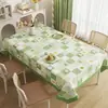 Mantel de Cuadros Fresco y Sencillo, Impermeable, Resistente al Aceite, Resistente al Calor, Resistente al Desgaste, Lavable, Verde y Refrescante, Adecuado para Mesas Largas