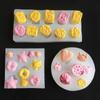 Amor Gato Estrella Donut Snacks Accesorios Molde de Silicona Mini Fideos Instantáneos Vela Decoración de Pastel de Chocolate