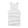 Colete Masculino de Algodão Puro Sem Mangas Verão Esportivo Casual Tamanho Grande Cor Sólida Roupa Íntima Camada Base para Todas as Estações