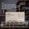 Juego de Té Ge Yao traje Bandeja de Té Hogar Oficina Lujo Ligero Estilo Chino Cerámica Tetera Kung Fu Tazón con Tapa Taza de Té Caja de Regalo