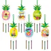 Amazon Festival Hawaiano Carrillones de Viento Decorativos Tema Frutas de Verano Piña Adorno Colgante de Carrillón de Viento Decorativo para Fiesta de Verano