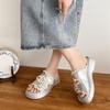 Hermosas Sandalias Estilo Hada Estilo Francés para Mujer, Nuevo Modelo Verano 2025, Adecuadas para Usar con Faldas, Sandalias de Deslizamiento con Suela Gruesa