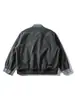 Chaqueta de Lana Estilo Corto Nanxia para Hombre con Retazos de Mezclilla, Chaqueta Juvenil Estilo Japonés, Top Cálido de Moda Holgado