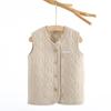 Chaleco de lana para niños, de terciopelo cálido y grueso, para bebés, de algodón grueso y con protección abdominal para niñas.