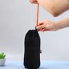 Bolsa de armazenamento respirável de malha simples preta, bolsa de viagem espessada, bolsa de armazenamento com cordão respirável multifuncional, atacado