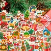 50 adesivos fofos de Natal com padrões de casa de pão de gengibre, sino e rena para decoração DIY de cadernos e copos de água