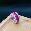 Anillo de Diamante Simulado Flash de Carat Nuevo Popular Accesorios Populares Europeos y Americanos Anillo de Compromiso de Diamante Grande Retro de Ebay