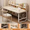 Mesa de pintura em contas feita à mão, mesa com estante, mesa de estudo integrada para estudantes, mesa de escritório para quarto, mesa para funcionários de escritório