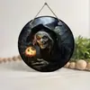Transfronterizo Nuevo Halloween Bruja Malvada Aterradora Logo Decoraciones de Pared de Madera Colgante de Pared de Pasillo Colgante