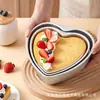 Molde de cozimento amor anodo fundo vivo bolo molde 4 polegadas 6 polegadas 8 polegadas em forma de coração chiffon bolo de queijo molde