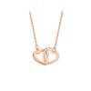 Collar de Anillo Mobius de Plata Esterlina S925 para Mujer, Versátil, de Lujo Ligero, Cadena Clavicular de Eslabones de Anillo, Joyería de Plata con Circonita de Doble Anillo