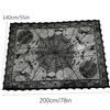 Runner de Mesa y Mantel de Halloween Europeos y Americanos Traje Combinado Mantel de Encaje Negro Telaraña Mantel Runner de Mesa Mantel para Chimenea en stock