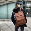 Mochila Nueva 2023 de Cuero PU Suave para Negocios y Desplazamientos, Gran Capacidad, Mochila Escolar para Computadora, Combinable, Estilo Universitario, Venta al por Mayor