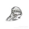 Anillo de Plata Tailandesa Yingkai S925 Artesanía Vintage Anillo de Plata Apertura para Mujer Lindo Rana Sapo Dorado Luca Anillo de Transferencia