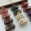 Pinza para el pelo de calabaza retro pequeña con veta de mármol ABS, pinza de tiburón de estilo chino nuevo para mujer, pinza para la parte trasera de la cabeza para recogido a medias