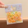 Elásticos de Cabelo Descartáveis Coloridos para Crianças Pequenos para Meninas Elásticos de Cabelo Alta Elasticidade Corda de Cabelo Não Danifica o Cabelo Corda de Cabelo Acessórios de Cabelo