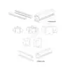 Sello de Perfil de Aluminio Tira de Sellado Plano Ranura de Sellado Tira de Sellado de Borde de Perfil de Aluminio Accesorios Ranura Negra/Gris Blanca M6M8