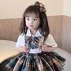 Nuevo Conjunto de Verano 2026 para Niñas, Falda JK, Falda Abullonada, Conjunto de Dos Piezas de Verano Estilo Universitario para Niñas