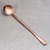 Cuchara de cóctel de mango largo Serie 1010 Acero inoxidable Cuchara para hielo con punta redonda puntiaguda para té de leche y revolver bebidas Vajilla chapada en titanio