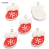 70 Pingentes DIY Série de Natal em Resina Papai Noel e Boneco de Neve, Pingente de Chaveiro de Pulseira Enfeites Decorativos W462