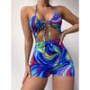 Nuevo traje de baño de una pieza azul 2023