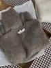 Recomendação de nível CHAO! Suéter de tricô escovado em lã cor marrom chá estilo old money para mulheres, estação outono e inverno, malha de tricô pullover atmosférica