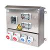 Caja de enchufe de acero inoxidable 304 para exteriores, resistente al agua y al polvo, caja de mantenimiento IP65, caja de alimentación completa de metal para fábrica de cemento