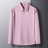 Camisa de Manga Larga Hengyuanxiang para Hombre Nueva Sin Planchado Color Sólido Business Casual Camisa Base para Hombre Primavera 2024