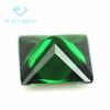 Lote de fábrica 5A cuadrado verde circonio piedra desnuda artificial puntiaguda inferior ángulo recto coche Flor Princesa Cuadrado abuela verde piedra blanca CZ