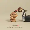 Madera de Durazno Doce Signos del Zodiaco Oveja, Caballo, Cerdo, Mono Llavero Colgante para Coche para Hombres y Mujeres, Amuleto de Llave del Año Zodiacal, Cadena para Teléfono