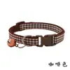 Parche para collar de mascota cuadros felpa collar para gato perro con cascabel en stock productos para mascotas collar para perro gato
