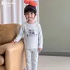 Clase infantil Beixinan Ropa y Pantalones de Algodón Puro Lycra Otoño para Niños y Niñas, Conjunto de Ropa Interior Térmica Sin Costuras