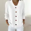 Exportação Transfronteiriça Estilo Europeu e Americano Outono e Inverno Novo Cardigã Tricotado Feminino Cor Sólida Casual Moda Jaqueta Suéter Cardigã Feminino