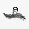 Pinza para el Cabello de Metal para Mujer, Pinza Tiburón de Lujo de Alta Gama, Pasador para Peinados Recogidos, Accesorio para el Cabello con Perlas para la Parte Trasera de la Cabeza