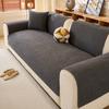 Almofada de Sofá de Chenille Luxo Simples, Almofada Antiderrapante Universal para Todas as Estações, Capa Protetora Cinza Tom Moderno para Casa, Bolsa Macia
